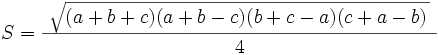 Fórmula de Herón del triángulo